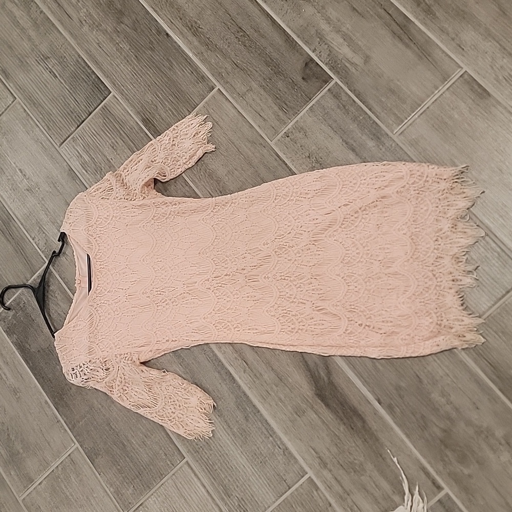 Pink lace dress xs